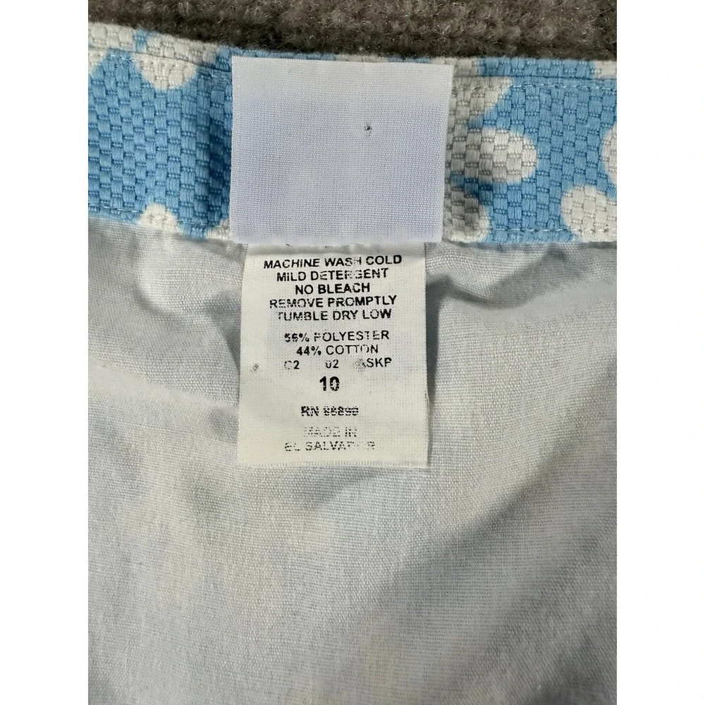 Vintage Y2K Kelly's Kids Girls 10 Daisy Floral A-Line Skirt Blue White Green 90s